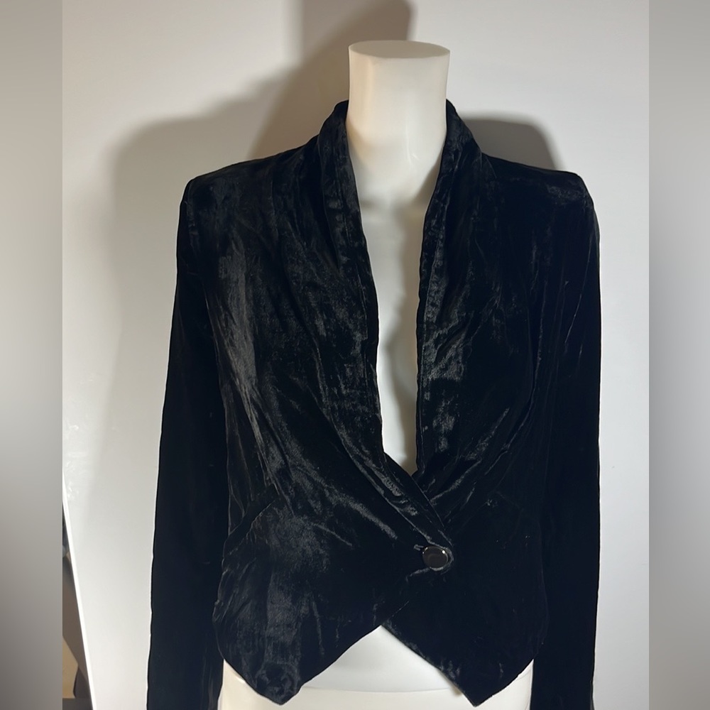 NWT BCBG womens velour blazer jacket size XS - Picture 12 of 14